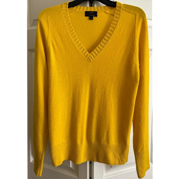 J. Crew Cashmere V-Neck Sweater, Size Medium - Picture 1 of 6